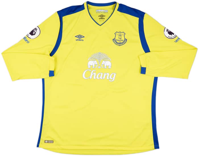 2016-17 Everton Third L/S Shirt Barry #18 - 6/10 - (3XL)