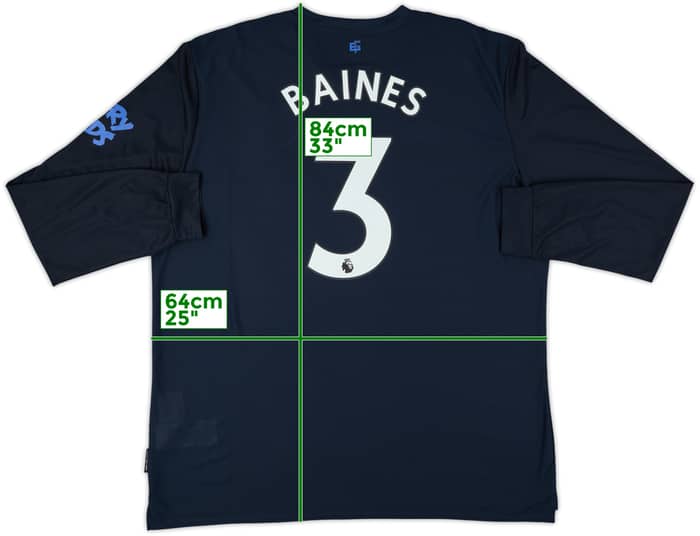 2019-20 Everton Third L/S Shirt Baines #3 - 10/10 - (3XL)