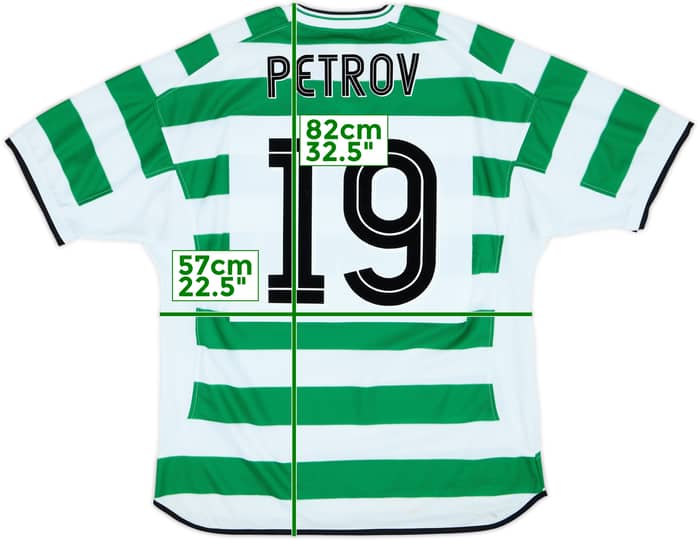 2003-04 Celtic Home Shirt Petrov #19 - 6/10 - (XL)