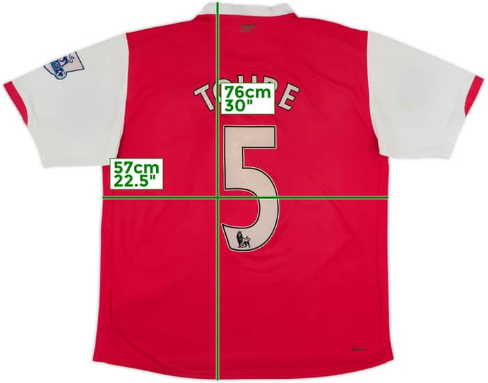 2006-08 Arsenal Home Shirt Toure #5 - 6/10 - (L)