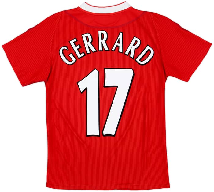 2002-04 Liverpool Home Shirt Gerrard #17 - 9/10 - (Y)