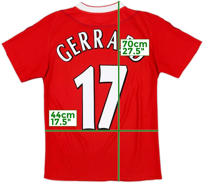 2002-04 Liverpool Home Shirt Gerrard #17 - 9/10 - (Y)