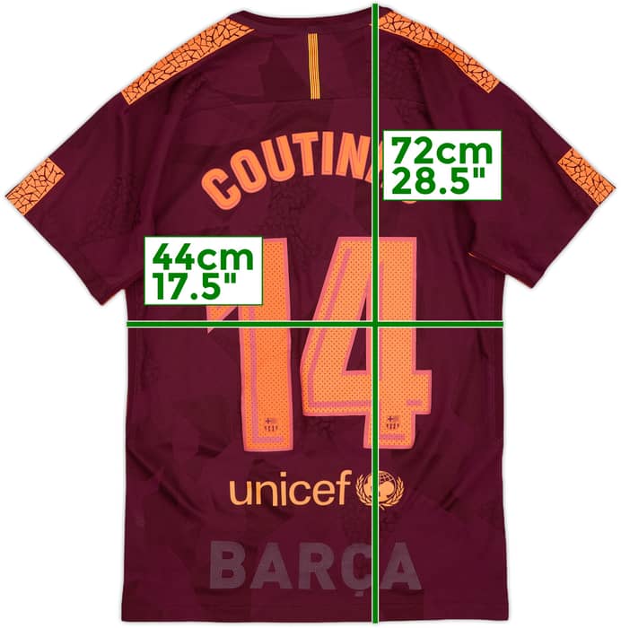 2017-18 Barcelona Authentic Third Shirt Coutinho #14 - 7/10 - (S)