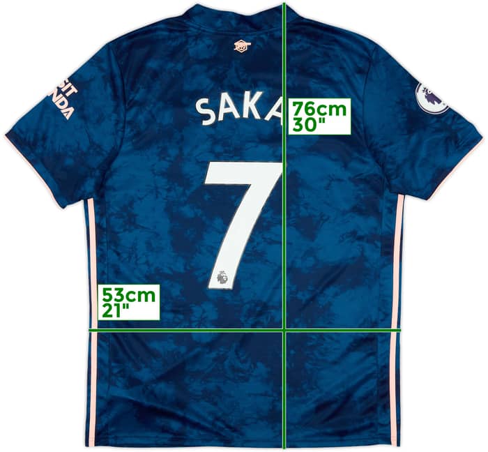 2020-21 Arsenal Third Shirt Saka #7 - 9/10 - (L)