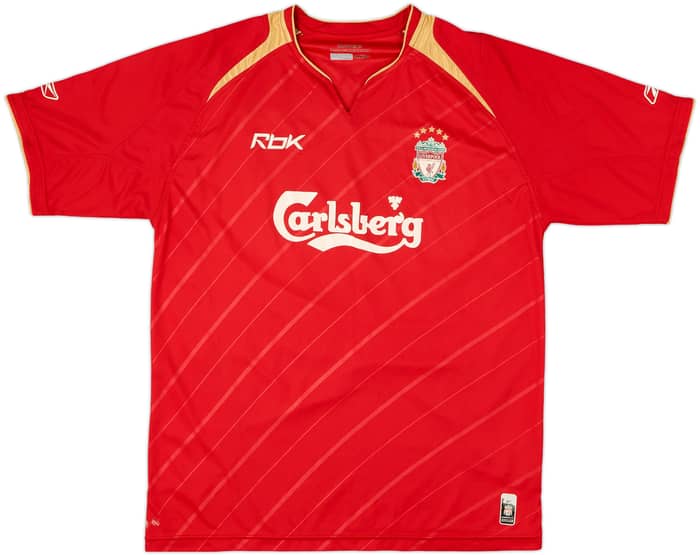 2005-06 Liverpool CL Home Shirt Gerrard #8 - 5/10 - (L)