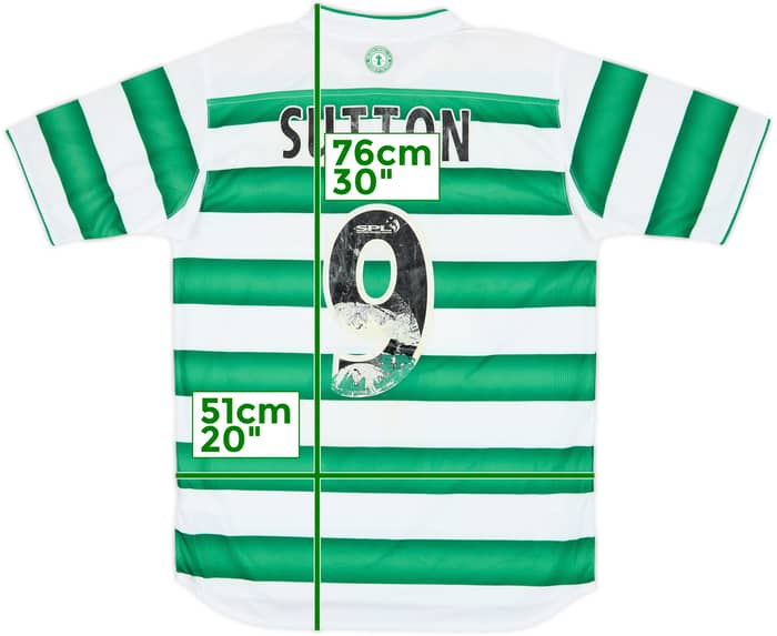 2003-04 Celtic Home Shirt Sutton #9 - 4/10 - (S)