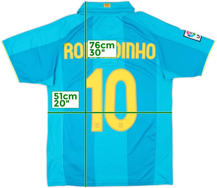 2007-09 Barcelona Away Shirt Ronaldinho #10 - 10/10 - (S)
