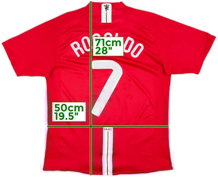 2007-09 Manchester United Home Shirt Ronaldo #7 - 6/10 - (M)