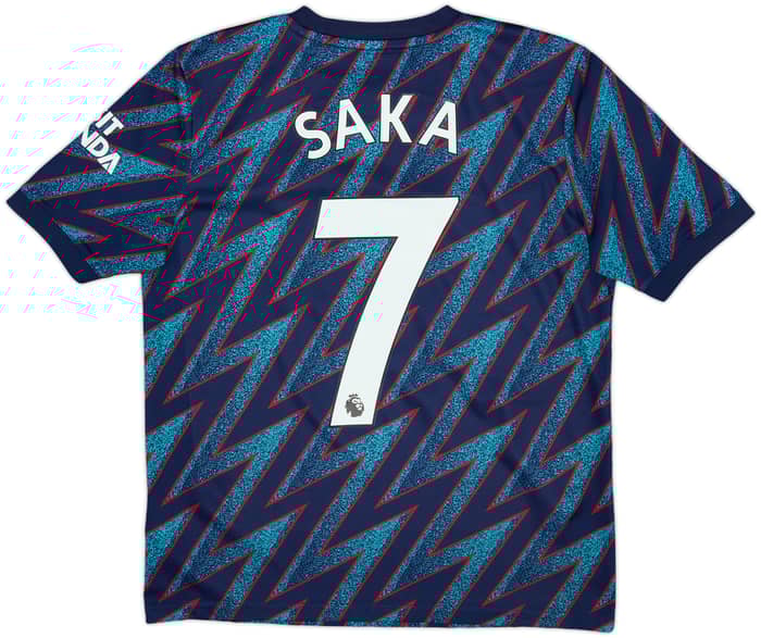 2021-22 Arsenal Third Shirt Saka #7 - 9/10 - (L.Boys)