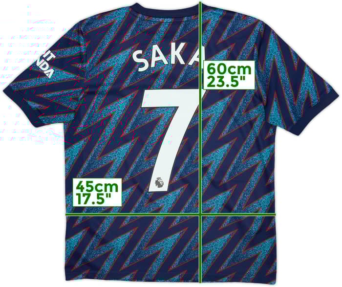 2021-22 Arsenal Third Shirt Saka #7 - 9/10 - (L.Boys)
