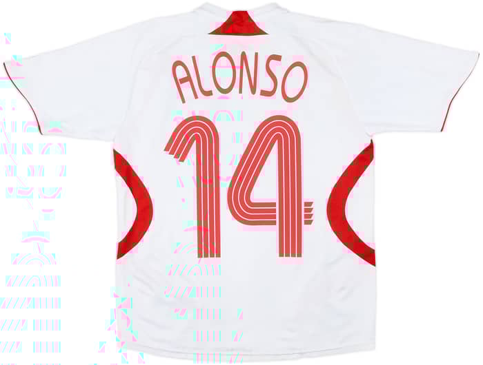 2007-08 Liverpool Away Shirt Alonso #14 - 6/10 - (M.Boys)