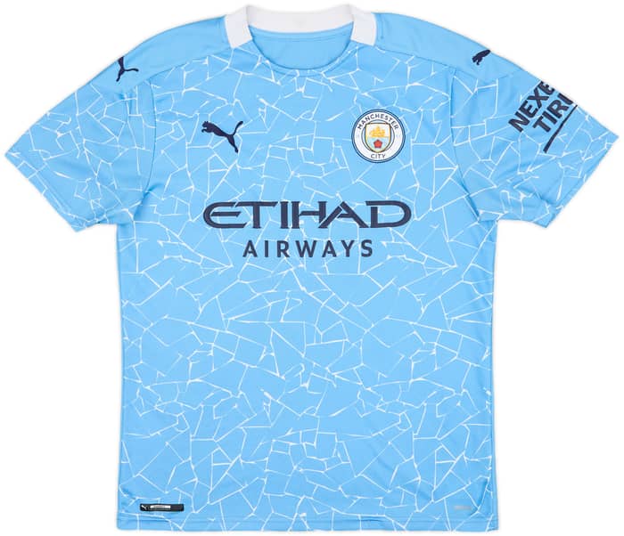2020-21 Manchester City Home Shirt De Bruyne #17 - 8/10 - (M)