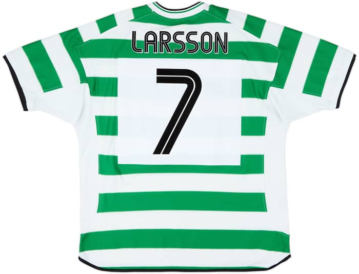 2001-03 Celtic Home Shirt Larsson #7 - 6/10 - (XL)