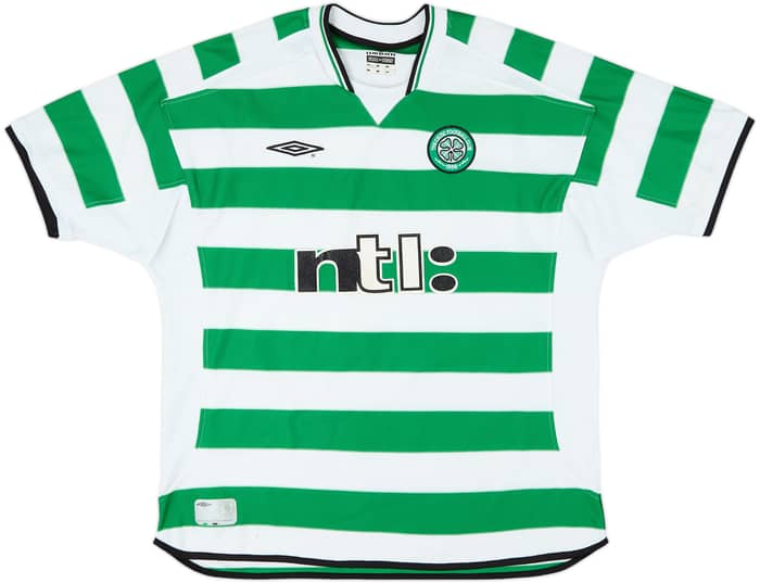 2001-03 Celtic Home Shirt Larsson #7 - 6/10 - (XL)