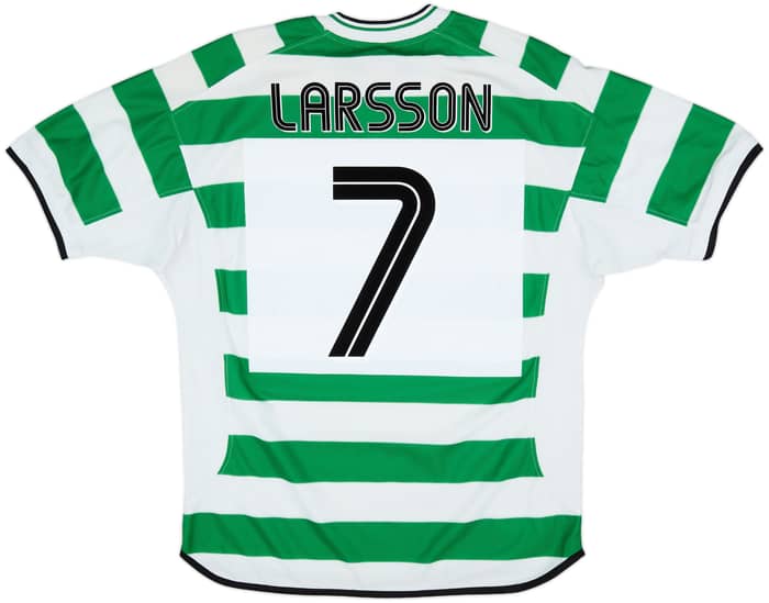 2001-03 Celtic Home Shirt Larsson #7 - 8/10 - (L)