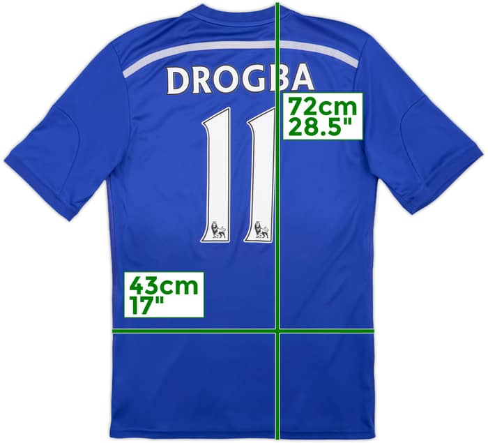 2014-15 Chelsea Home Shirt Drogba #11 - 7/10 - (S)