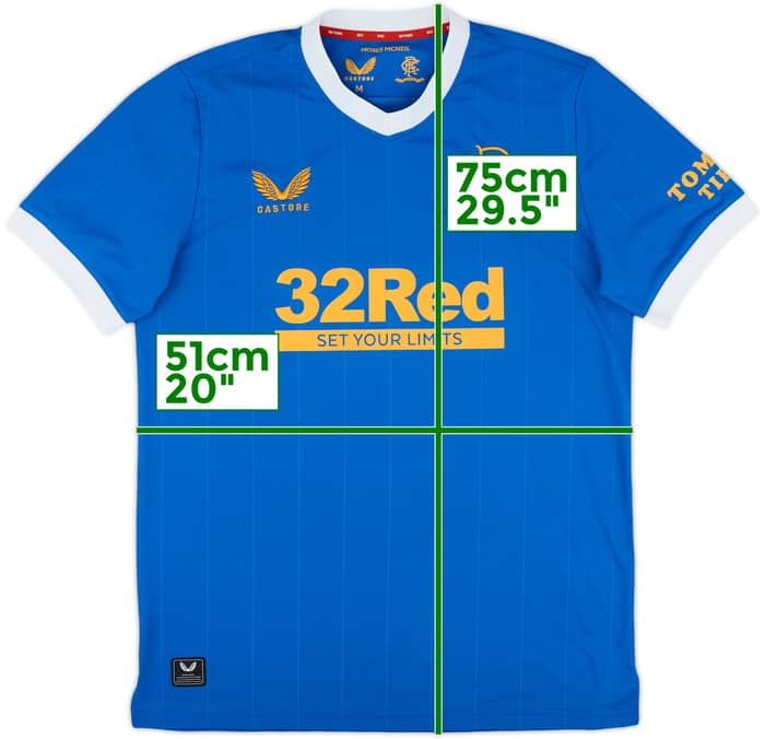 2021-22 Rangers Home Shirt - 9/10 - (M)