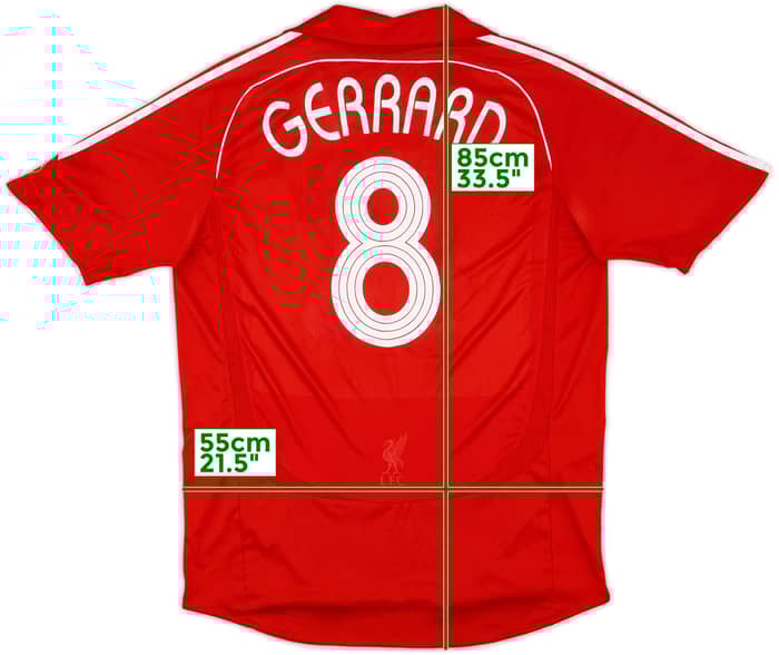 2006-08 Liverpool Home Shirt Geerard #8 - 6/10 - (L)