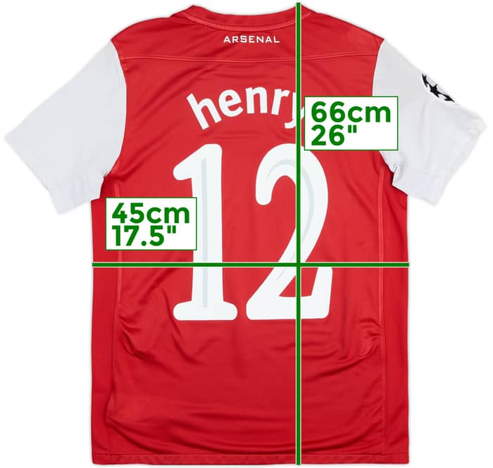 2011-12 Arsenal Home Shirt Henry #12 - 6/10 - (13-15 Years)