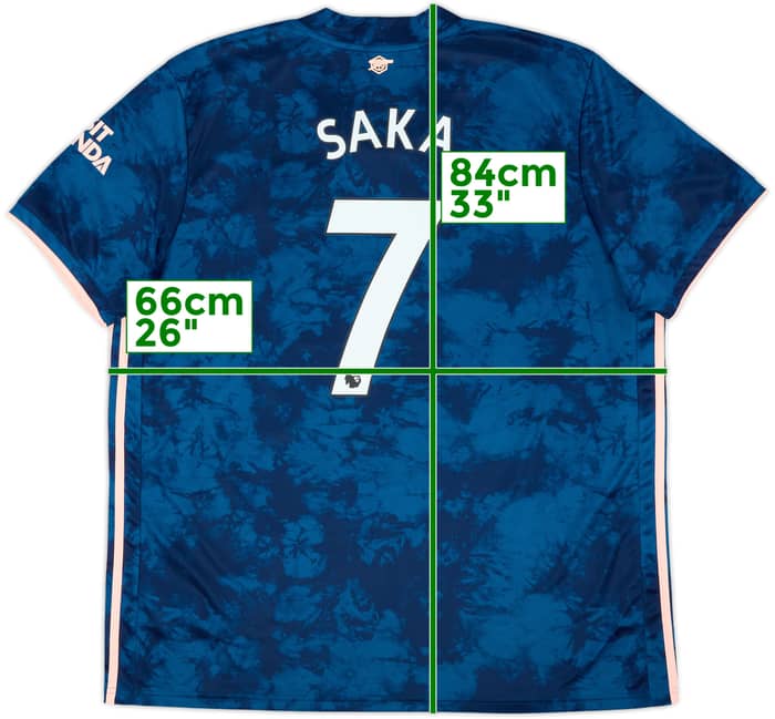 2020-21 Arsenal Third Shirt Saka #7 - 8/10 - (XXL)