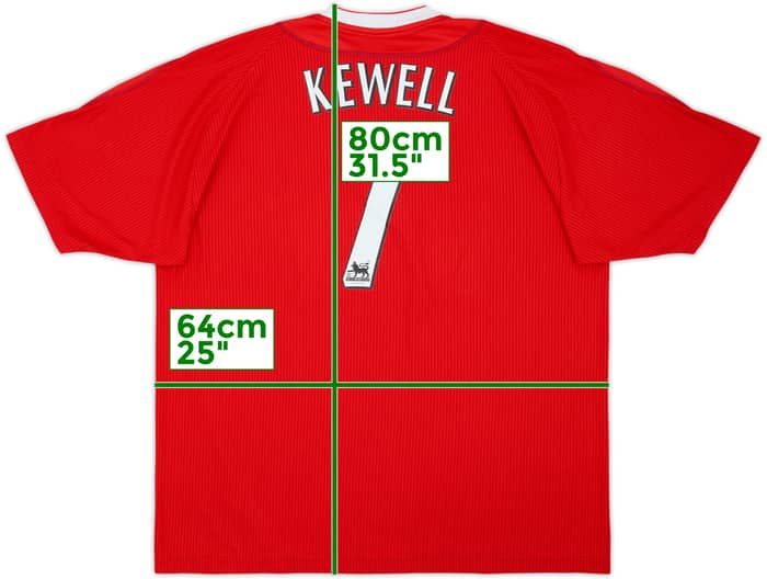 2002-04 Liverpool Home Shirt Kewell #7 - 8/10 - (XL)