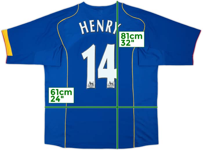 2004-06 Arsenal Away Shirt Henry #14 - 7/10 - (XL)
