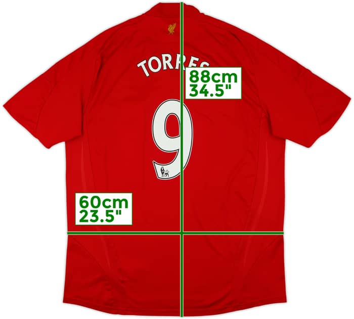 2008-10 Liverpool Camiseta de local Torres #9 - 6/10 - (3XL)