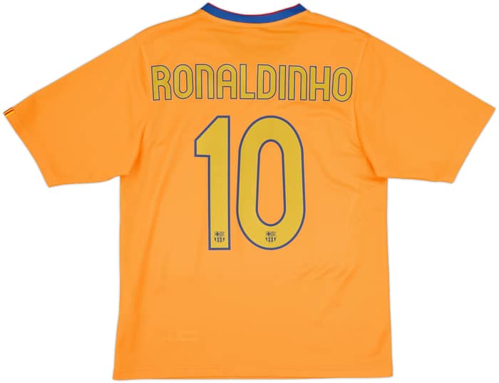 2006-08 Barcelona Basic Away Shirt Ronaldinho #10 - 8/10 - (M)
