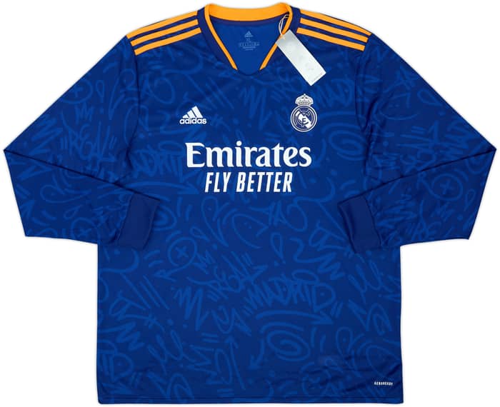 Camiseta de visitante de manga larga del Real Madrid 2021-22 Modric #10 (XL)