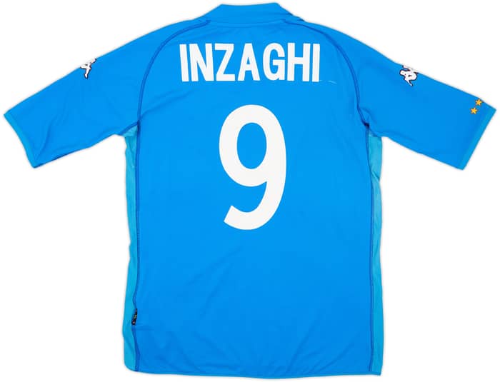 2002 Italy Home Shirt Inzaghi #9 (XL)