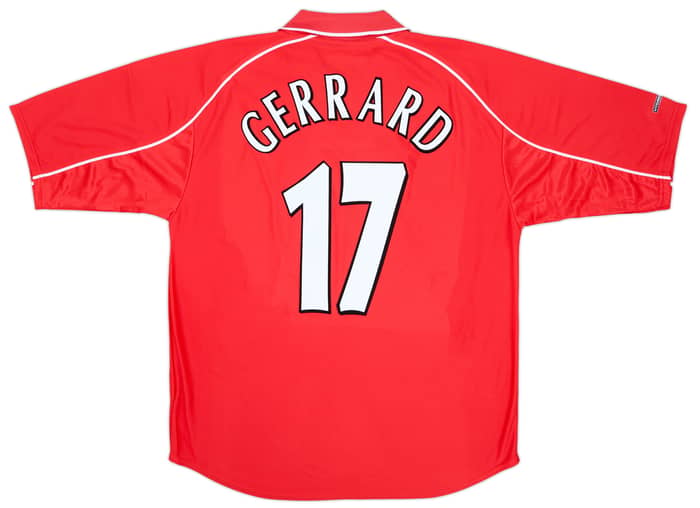 2000-02 Liverpool Home Shirt Gerrard #17 (L)