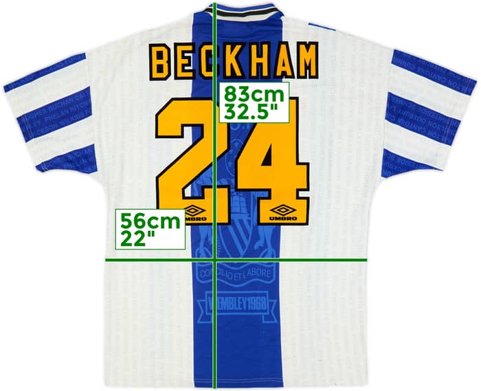 1994-96 Manchester United Third Shirt Beckham #24 - 7/10 - (XL)