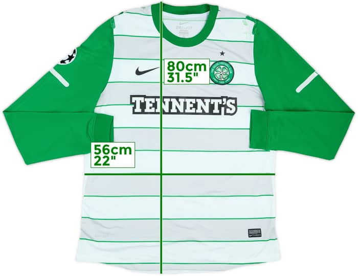 2011-12 Celtic Player Issue Away L/S Shirt #11 - 6/10 - (XL)