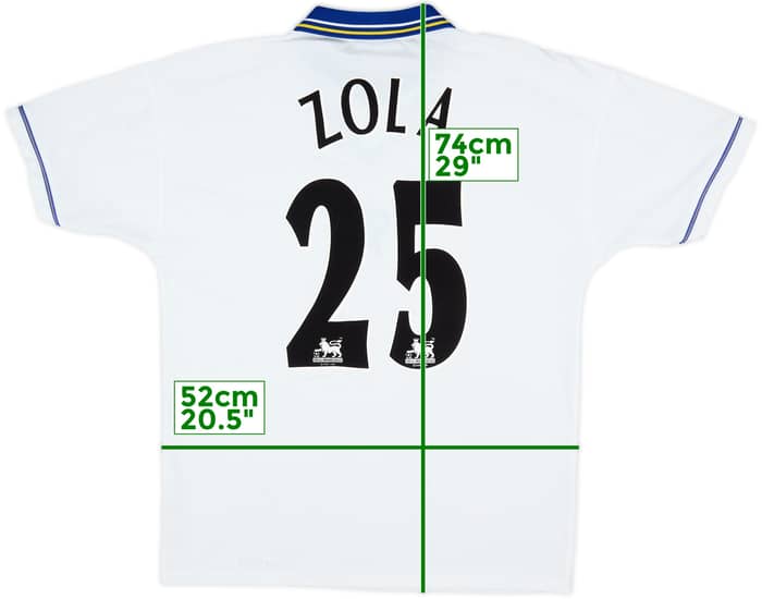 1998-00 Chelsea Away Shirt Zola #25 - 8/10 - (L)