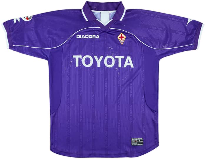 2000-01 Fiorentina Match Issue Home Shirt Adani #4