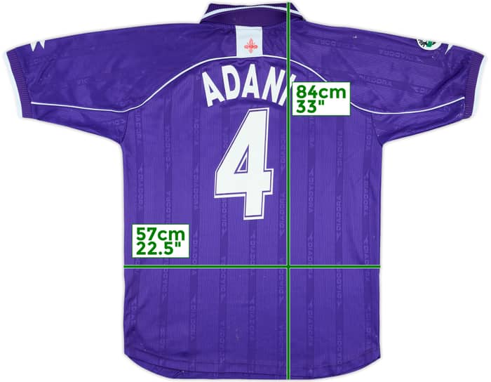 2000-01 Fiorentina Match Issue Home Shirt Adani #4