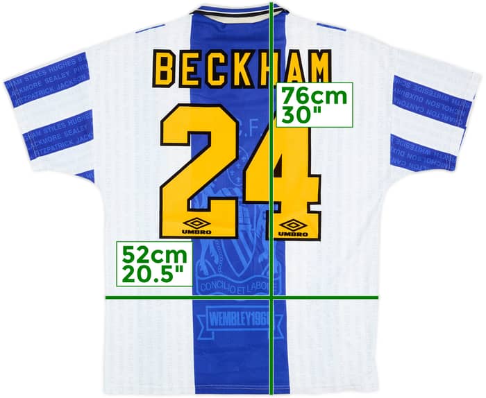1994-96 Manchester United Third Shirt Beckham #24 - 8/10 - (L)
