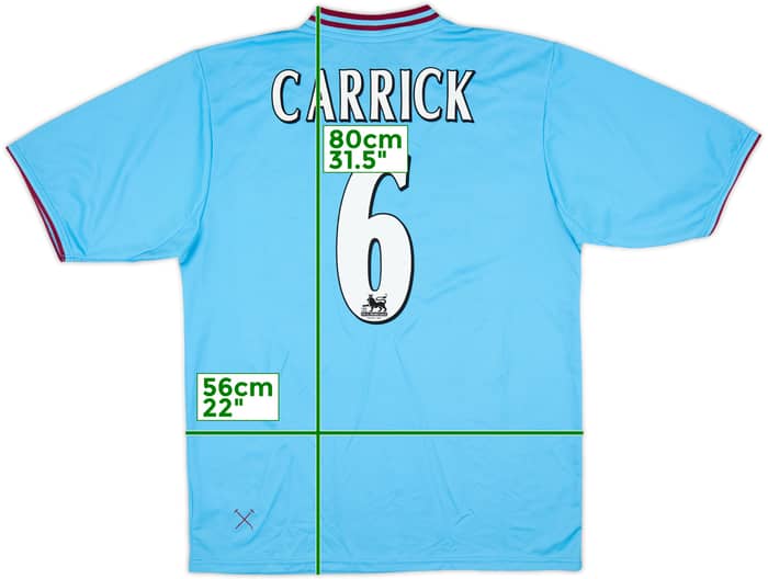 2001-03 West Ham Away Shirt Carrick #6 - 8/10 - (L)