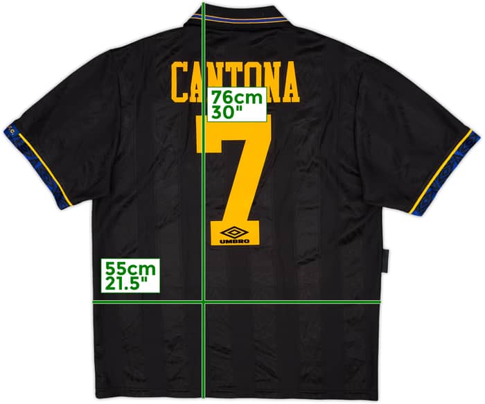 1993-95 Manchester United Away Shirt Cantona #7 - 7/10 - (L)