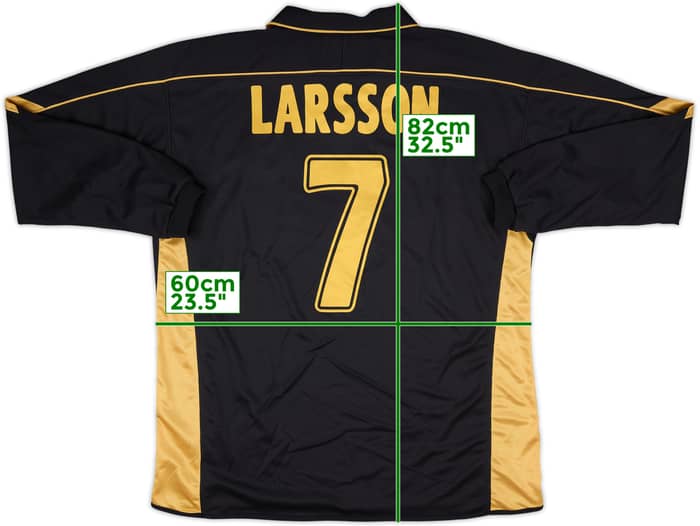 2003-04 Celtic Away L/S Shirt Larsson #7 - 10/10 - (XL)