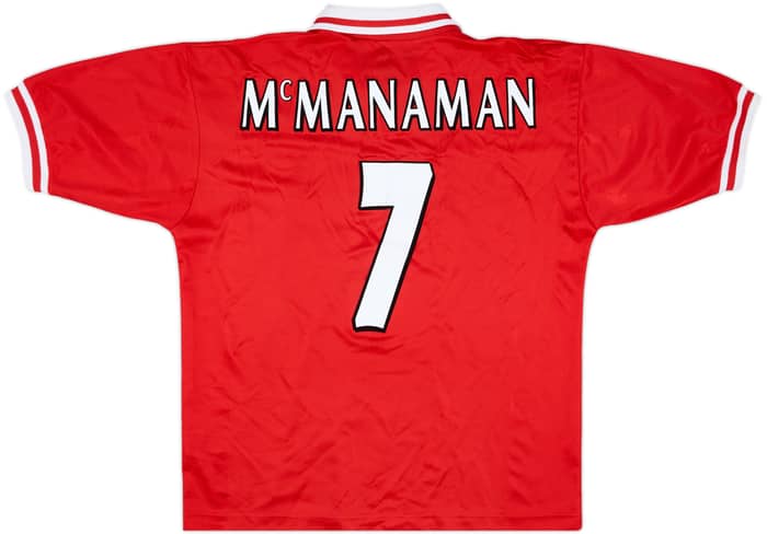 1996-98 Liverpool Home Shirt McManaman #7 - 8/10 - (L)
