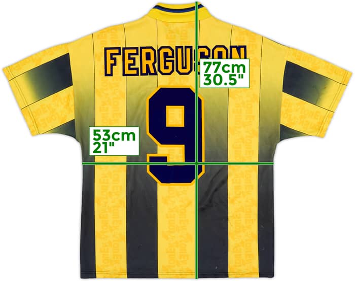 1996-98 Everton Away Shirt Ferguson #9 - 7/10 - (M)