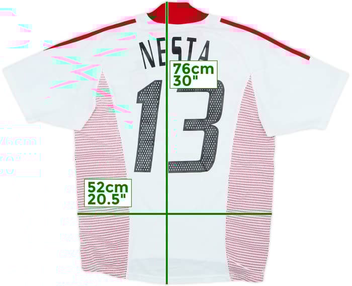 2002-03 AC Milan Away Shirt Nesta #13 - 8/10 - (M)
