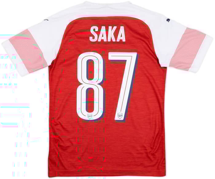 2018-19 Arsenal Home Shirt Saka #87 - 6/10 - (XS)