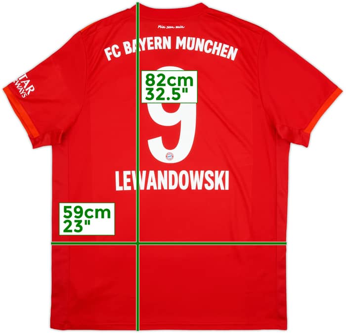 2019-20 Bayern Munich Home Shirt Lewandowski #9 - 9/10 - (XL)