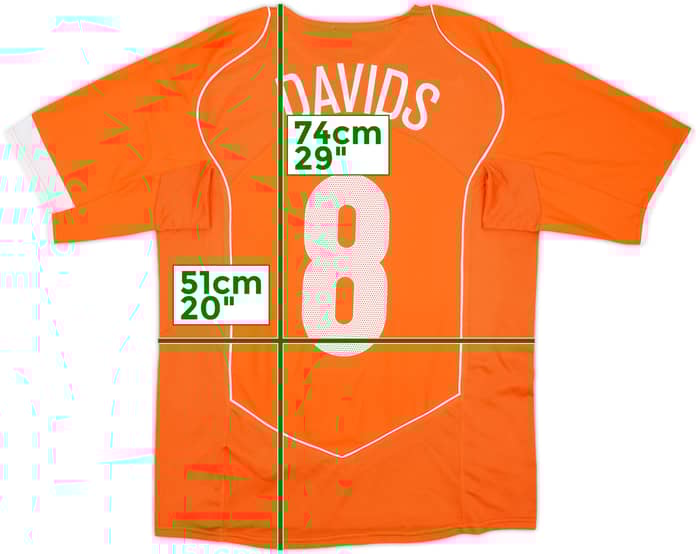 2004-06 Netherlands Home Shirt Davids #8 - 8/10 - (M)