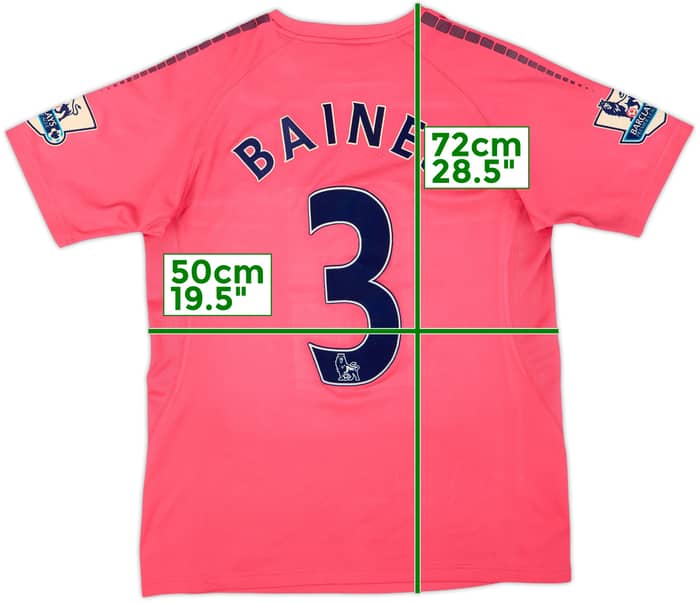 2010-11 Everton Away Shirt Baines #3 - 6/10 - (M)