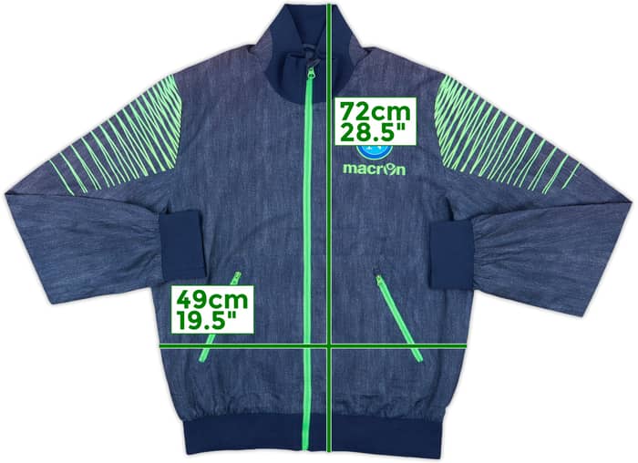 2014-15 Napoli Macron Track Jacket - 6/10 - (M)