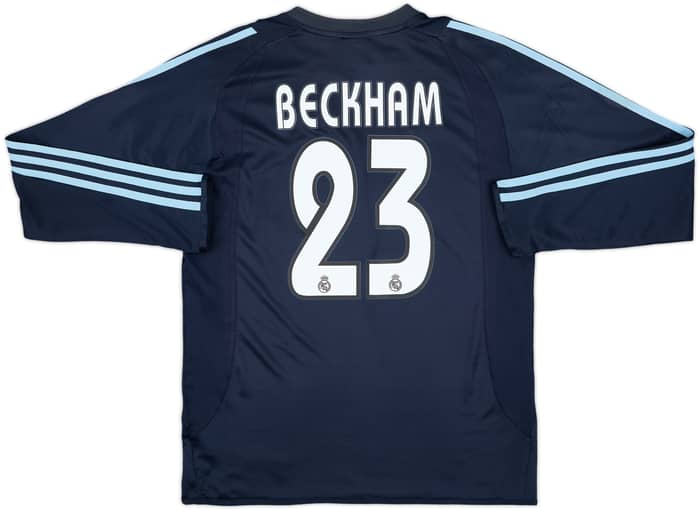 2003-04 Real Madrid Away L/S Shirt Beckham #23 - 6/10 - (S)