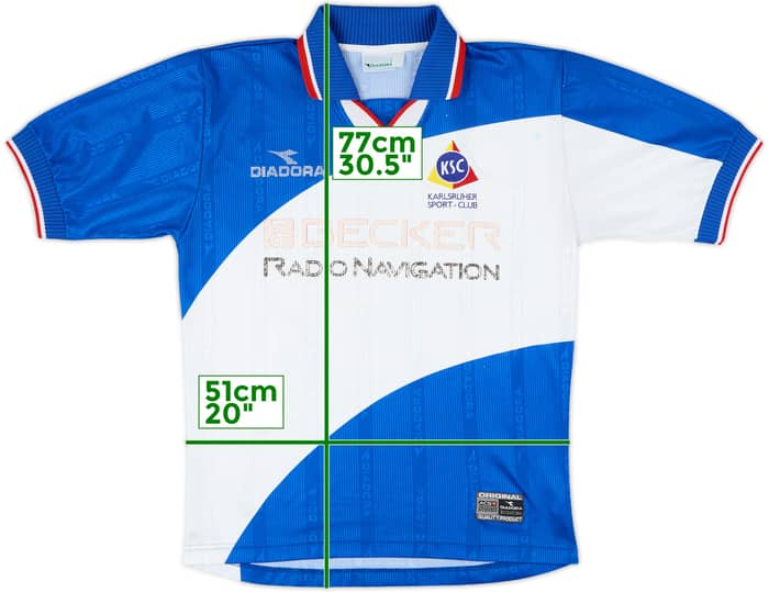 1999-00 Karlsruhe Home Shirt - 5/10 - (M)